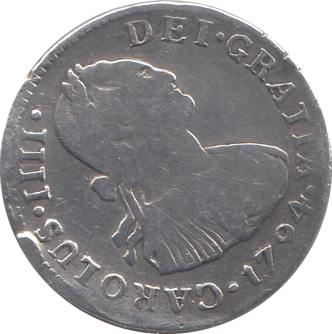 1794 2 REALES MEXICO - WORLD COINS - Cambridgeshire Coins