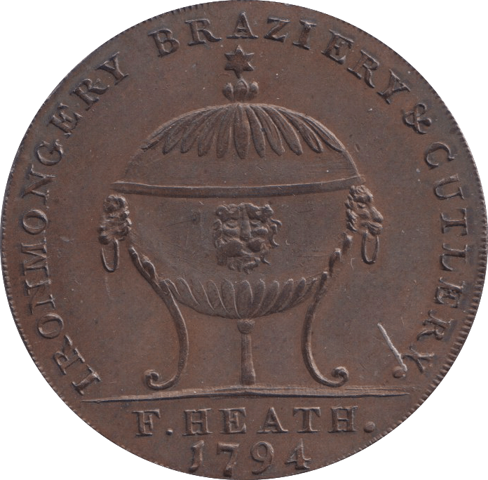 1794 BATH HALFPENNY TOKEN - HALFPENNY TOKEN - Cambridgeshire Coins