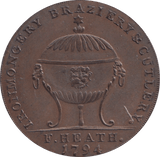 1794 BATH HALFPENNY TOKEN - HALFPENNY TOKEN - Cambridgeshire Coins