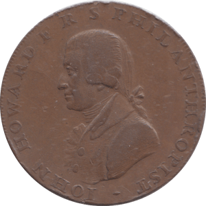 1794 CHICHESTER JOHN HOWARD HALFPENNY TOKEN - HALFPENNY TOKEN - Cambridgeshire Coins