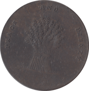 1794 CONVENIENCE OF THE PUBLIC ANGEL SHEAF HALFPENNY TOKEN - HALFPENNY TOKEN - Cambridgeshire Coins
