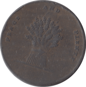 1794 CONVENIENCE OF THE PUBLIC ANGEL SHEAF HALFPENNY TOKEN - HALFPENNY TOKEN - Cambridgeshire Coins