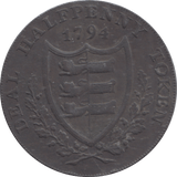 1794 DEAL HALFPENNY TOKEN - HALFPENNY TOKEN - Cambridgeshire Coins