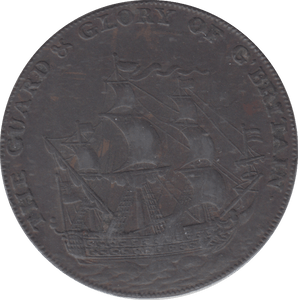 1794 DEAL HALFPENNY TOKEN - HALFPENNY TOKEN - Cambridgeshire Coins