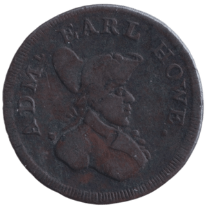 1794 FARTHING TOKEN HAMPSHIRE EARL HOWE NUMISTA 90 - FARTHING TOKEN - Cambridgeshire Coins