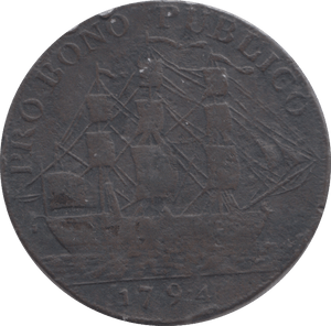 1794 GOSPORT HALFPENNY TOKEN - PENNY TOKEN - Cambridgeshire Coins