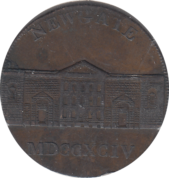 1794 HALF PENNY NEWGATE PRISON TOKEN - WORLD COINS - Cambridgeshire Coins