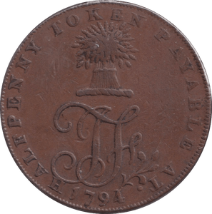 1794 HALF PENNY TOKEN NORTHIAM FOWLERS SUSSEX - HALFPENNY TOKEN - Cambridgeshire Coins