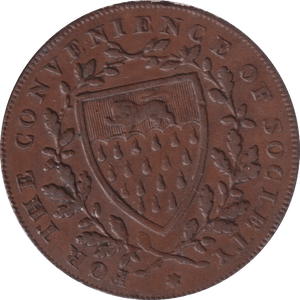 1794 HALF PENNY TOKEN NORTHIAM FOWLERS SUSSEX - HALFPENNY TOKEN - Cambridgeshire Coins