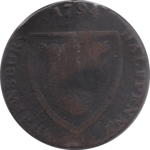 1794 HALF PENNY TOKEN SHREWSBURY - HALFPENNY TOKEN - Cambridgeshire Coins
