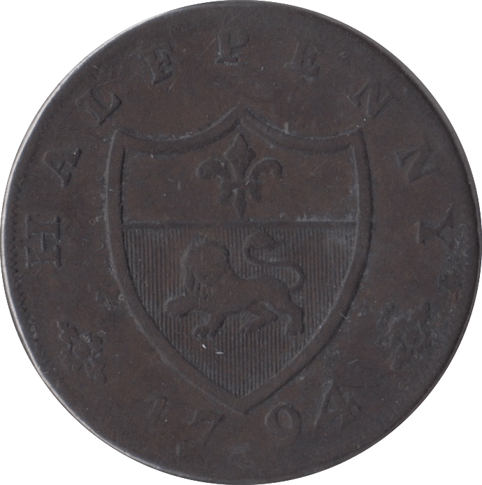 1794 HALFPENNY DUKE OF LANCASTER TOKEN LANCASTER - HALFPENNY TOKENS - Cambridgeshire Coins