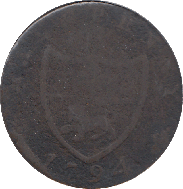 1794 HALFPENNY DUKE OF LANCASTER - HALFPENNY TOKEN - Cambridgeshire Coins