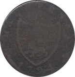 1794 HALFPENNY DUKE OF LANCASTER - HALFPENNY TOKEN - Cambridgeshire Coins