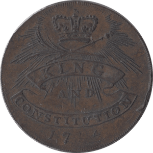 1794 HALFPENNY EARL HOWE TOKEN - HALFPENNY TOKENS - Cambridgeshire Coins