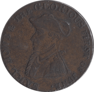 1794 HALFPENNY EARL HOWE TOKEN - HALFPENNY TOKENS - Cambridgeshire Coins