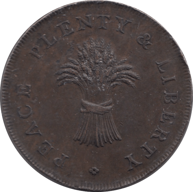1794 HALFPENNY PEACE AND PLENTY TOKEN CAMBRIDGE - HALFPENNY TOKENS - Cambridgeshire Coins