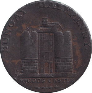 1794 HALFPENNY TOKEN BUNGAY CASTLE - HALFPENNY TOKEN - Cambridgeshire Coins