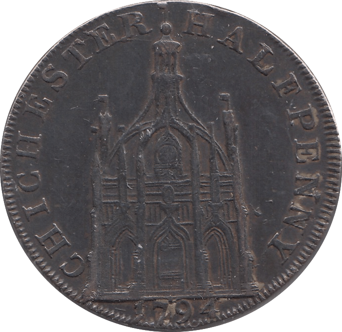 1794 HALFPENNY TOKEN CHICHESTER - HALFPENNY TOKEN - Cambridgeshire Coins