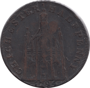 1794 HALFPENNY TOKEN CHICHESTER - HALFPENNY TOKENS - Cambridgeshire Coins