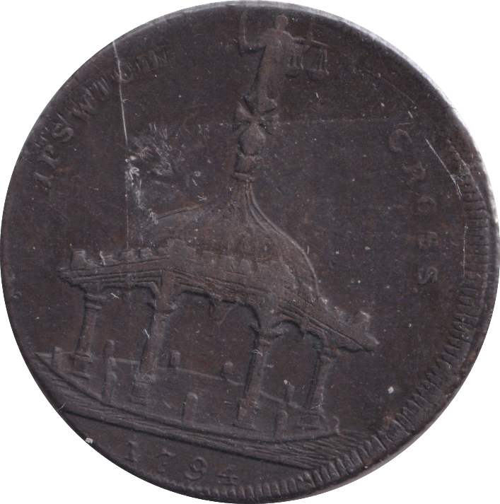 1794 HALFPENNY TOKEN IPSWICH - HALFPENNY TOKEN - Cambridgeshire Coins