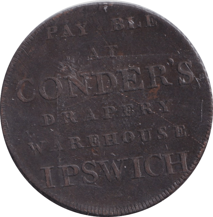1794 HALFPENNY TOKEN IPSWICH - HALFPENNY TOKEN - Cambridgeshire Coins