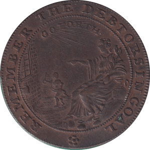 1794 HALFPENNY TOKEN JOHN HOWARD - HALFPENNY TOKEN - Cambridgeshire Coins