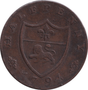 1794 HALFPENNY TOKEN LANCASTER - HALFPENNY TOKEN - Cambridgeshire Coins