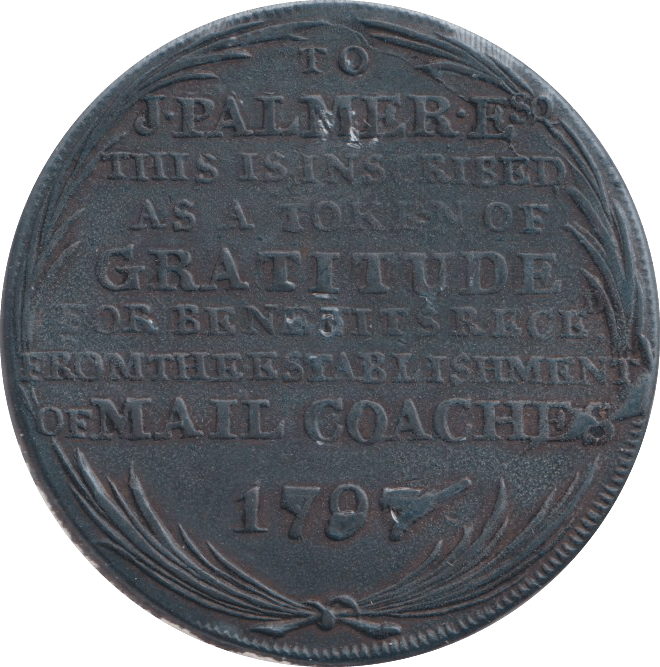 1794 HALFPENNY TOKEN MAIL COACH - HALFPENNY TOKEN - Cambridgeshire Coins