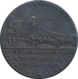 1794 HALFPENNY TOKEN MAIL COACH - HALFPENNY TOKEN - Cambridgeshire Coins