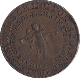 1794 HALFPENNY TOKEN MIDDLESEX J.LACKINGTON CHEAPEST BOOKSELLER FAME ANGEL TRUMPET - HALFPENNY TOKENS - Cambridgeshire Coins