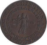 1794 HALFPENNY TOKEN MIDDLESEX J.LACKINGTON CHEAPEST BOOKSELLER FAME ANGEL TRUMPET - HALFPENNY TOKENS - Cambridgeshire Coins