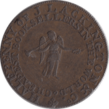 1794 HALFPENNY TOKEN MIDDLESEX J.LACKINGTON CHEAPEST BOOKSELLER FAME ANGEL TRUMPET - HALFPENNY TOKENS - Cambridgeshire Coins