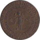 1794 HALFPENNY TOKEN MIDDLESEX J.LACKINGTON CHEAPEST BOOKSELLER FAME ANGEL TRUMPET - HALFPENNY TOKENS - Cambridgeshire Coins