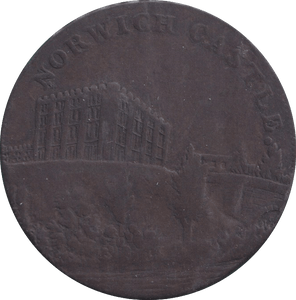 1794 HALFPENNY TOKEN NORWICH CASTLE LAMB - HALFPENNY TOKEN - Cambridgeshire Coins