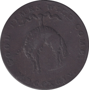 1794 HALFPENNY TOKEN NORWICH CASTLE LAMB - HALFPENNY TOKEN - Cambridgeshire Coins