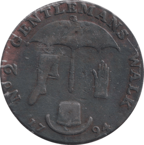 1794 HALFPENNY TOKEN NORWICH PLAIN EDGE - HALFPENNY TOKEN - Cambridgeshire Coins