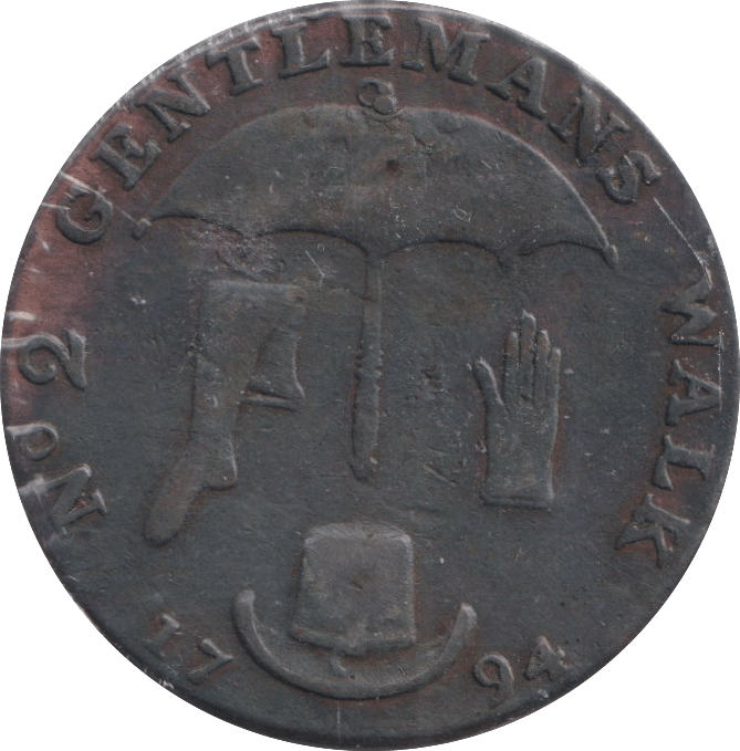 1794 HALFPENNY TOKEN NORWICH PLAIN EDGE - HALFPENNY TOKEN - Cambridgeshire Coins
