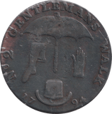 1794 HALFPENNY TOKEN NORWICH PLAIN EDGE - HALFPENNY TOKEN - Cambridgeshire Coins