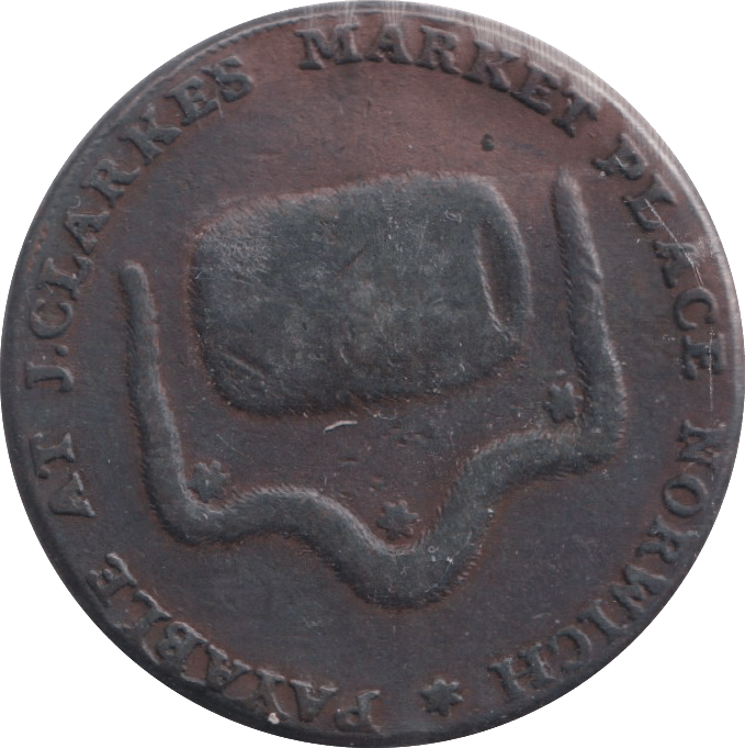 1794 HALFPENNY TOKEN NORWICH PLAIN EDGE - HALFPENNY TOKEN - Cambridgeshire Coins