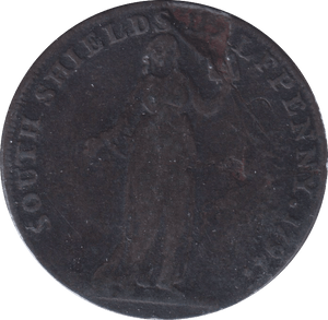 1794 HALFPENNY TOKEN SOUTH SHEILDS - HALFPENNY TOKEN - Cambridgeshire Coins