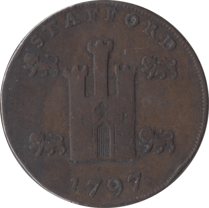 1794 HALFPENNY WJC TOKEN STAFFORD - HALFPENNY TOKENS - Cambridgeshire Coins