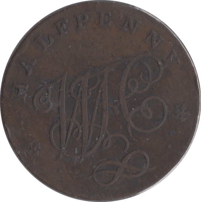 1794 HALFPENNY WJC TOKEN STAFFORD - HALFPENNY TOKENS - Cambridgeshire Coins
