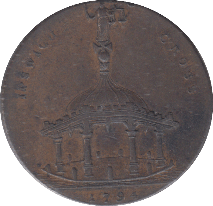 1794 IPSWICH HALFPENNY TOKEN - HALFPENNY TOKEN - Cambridgeshire Coins