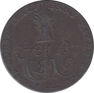 1794 KENT HALFPENNY TOKEN - PENNY TOKEN - Cambridgeshire Coins