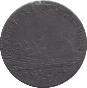1794 LONDON HALFPENNY TOKEN - HALFPENNY TOKEN - Cambridgeshire Coins