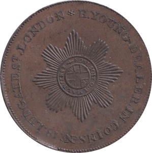 1794 LUDGATE LONDON PENNY TOKEN - PENNY TOKEN - Cambridgeshire Coins