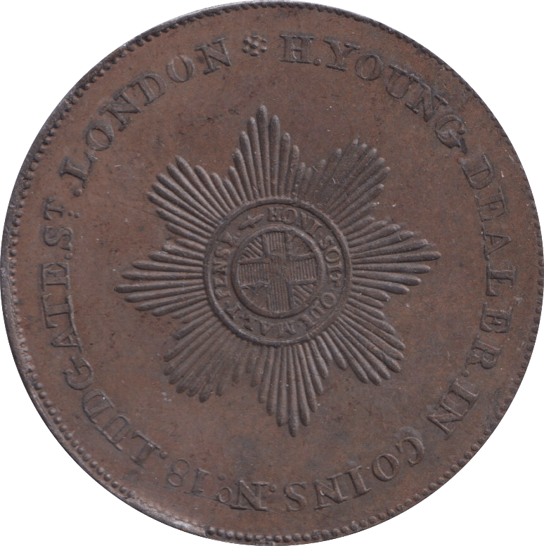 1794 LUDGATE LONDON PENNY TOKEN - PENNY TOKEN - Cambridgeshire Coins