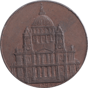 1794 LUDGATE LONDON PENNY TOKEN - PENNY TOKEN - Cambridgeshire Coins