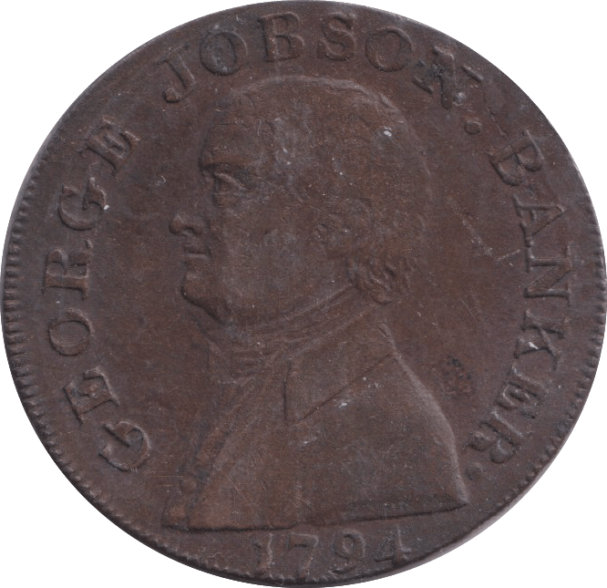 1794 NORTHAMPTON GEORGE JOBSON HALFPENNY TOKEN - HALFPENNY TOKEN - Cambridgeshire Coins