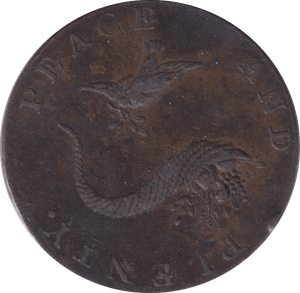 1794 PEACE & PLENTY HAMPSHIRE HALFPENNY TOKEN - HALFPENNY TOKEN - Cambridgeshire Coins